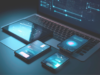 Diverse Endgeräte für die Entwicklung mobiler Apps mit ansprechendem, blauen App UX-Design